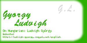 gyorgy ludvigh business card